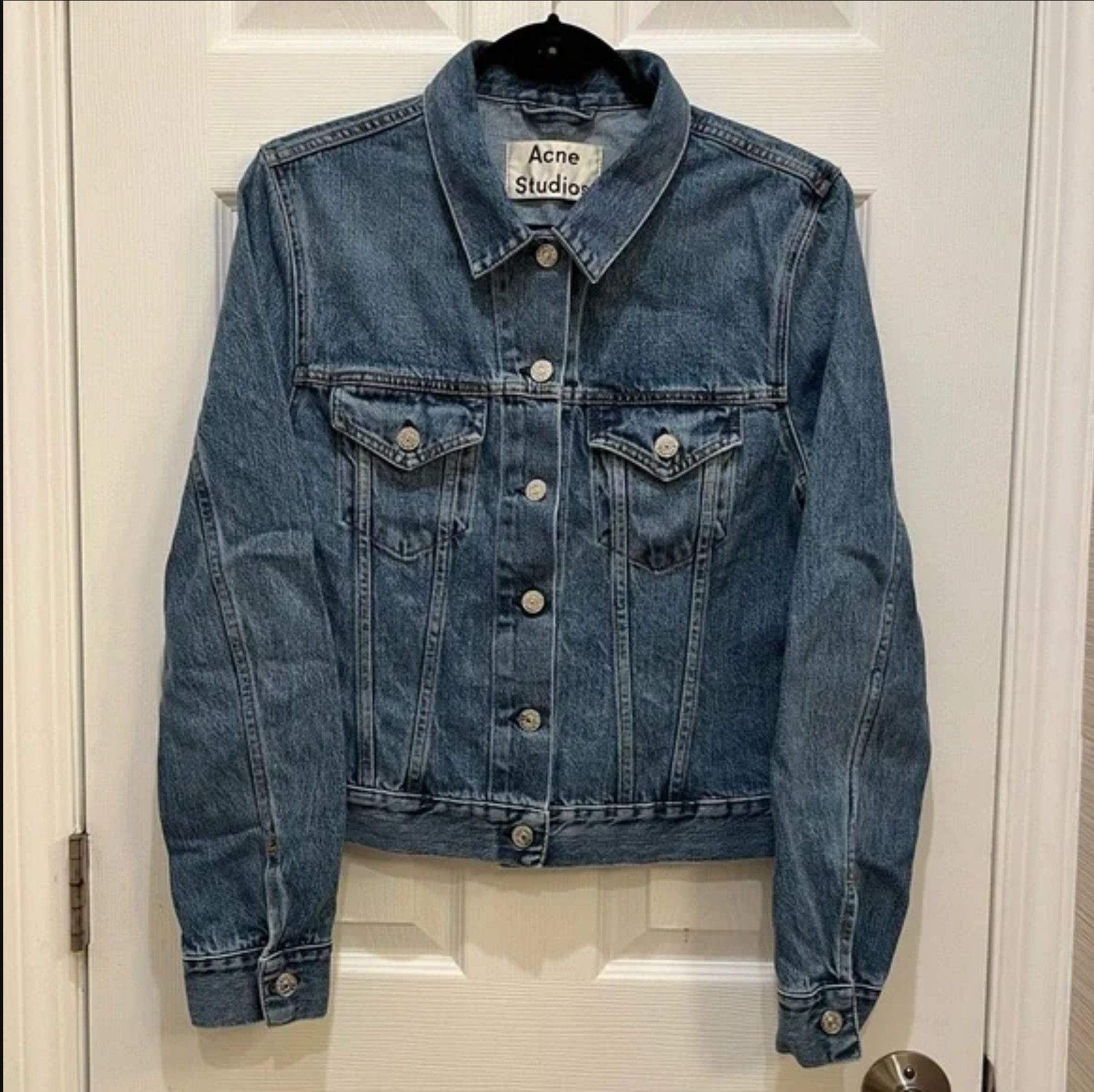 Acne Studios Top Mid Vintage Denim Jacket Size S / US 4 / IT 40 - 1 Thumbnail