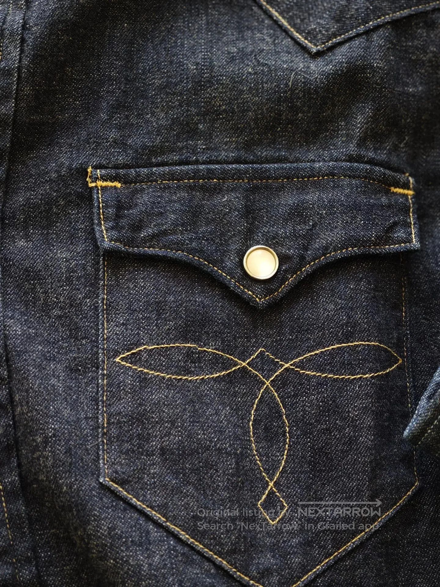 RRL Ralph Lauren RRL 2014 Indigo Denim Floral Shirt. Size US S / EU 44-46 / 1 - 3 Thumbnail