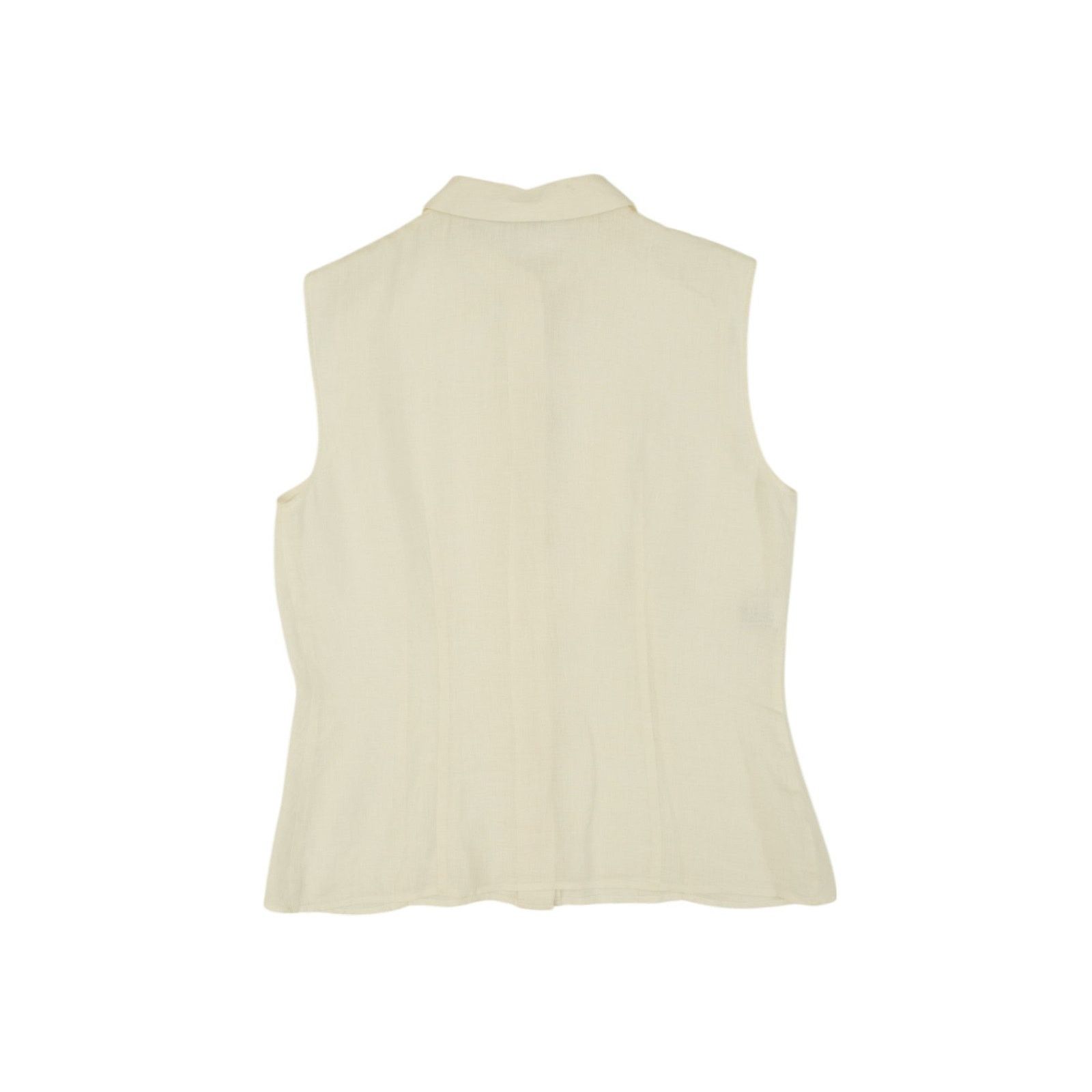 Prada Linen White Button Up Top Size M / US 6-8 / IT 42-44 - 2 Thumbnail