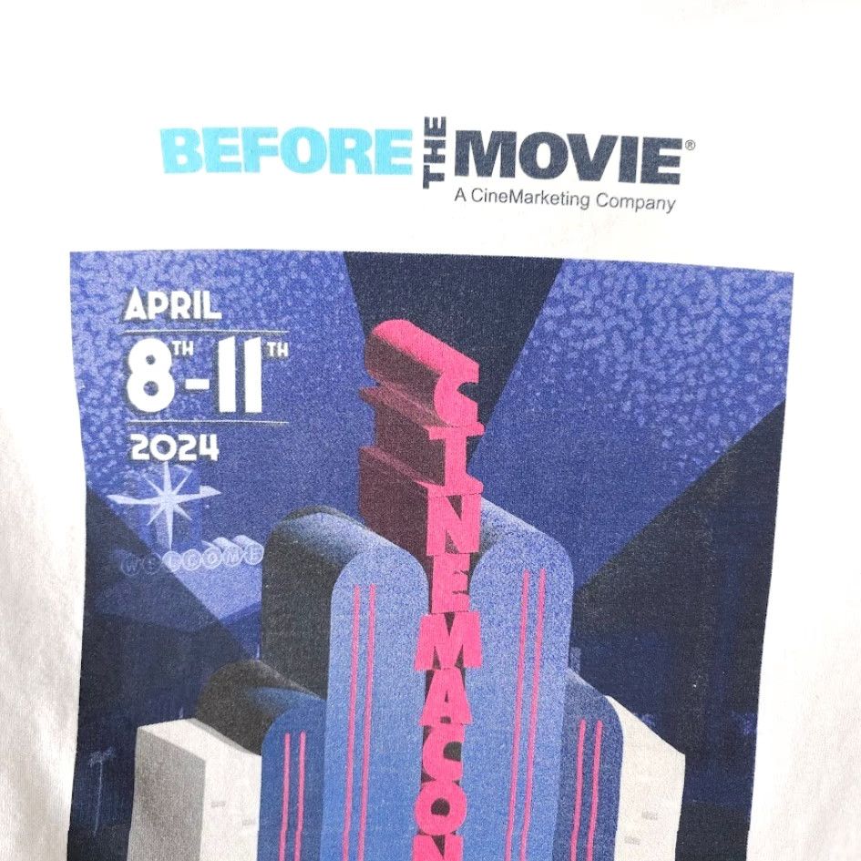Vintage PF 2024 CinemaCon T Shirt Mens Size Medium White Film Movies Las Vegas Caesars Size US M / EU 48-50 / 2 - 6 Thumbnail