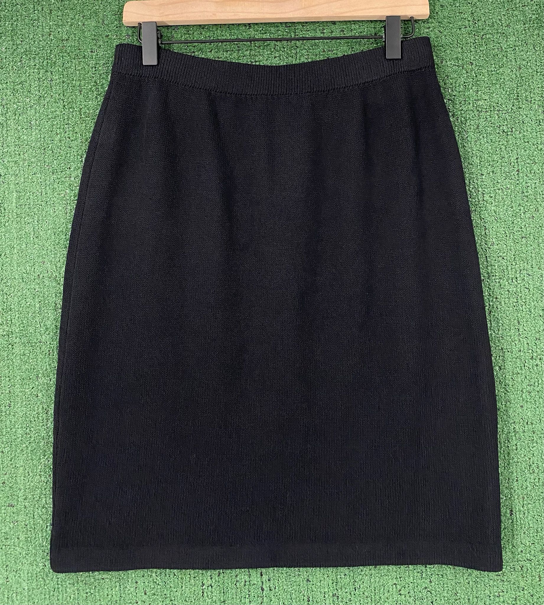 St. John St.John Basics Santana Black Wool Blend Pencil Knit Skirt 10 Size 33" - 5 Thumbnail