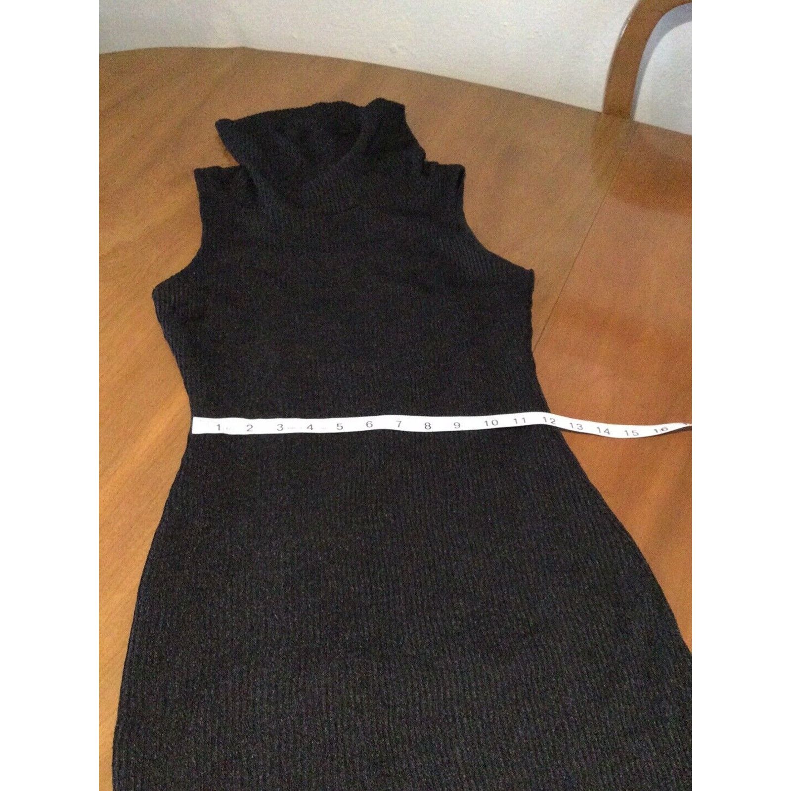 Other City Triangles Black Bodycon Turtleneck Sleeveless Dress SzM Size M / US 6-8 / IT 42-44 - 13 Thumbnail