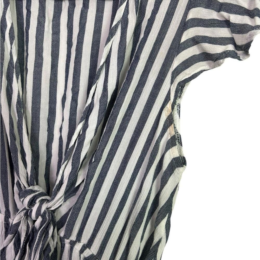 Designer Olivaceous l Striped Low Plunge High Low Dress Small Size S / US 4 / IT 40 - 10 Thumbnail