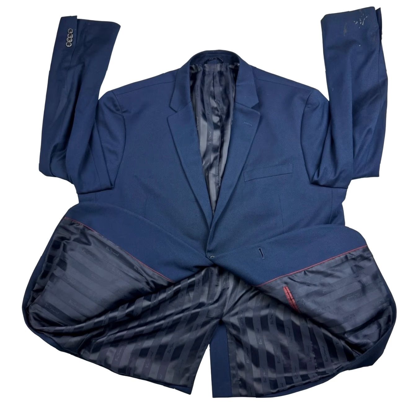 Ben Sherman Ben Sherman Men's Blazer 48R Blue Polyester Blend 2-Button Size 48R - 3 Thumbnail