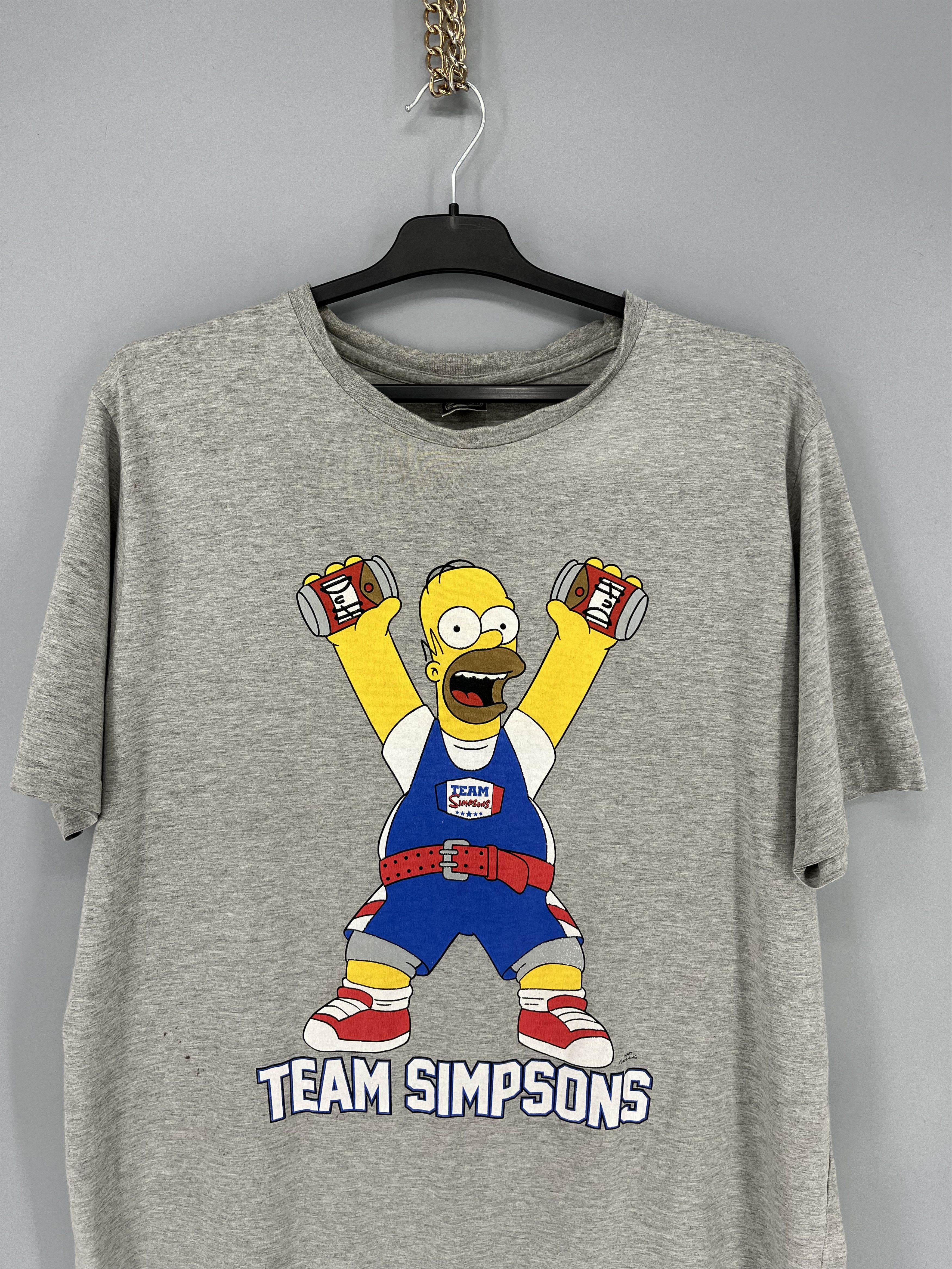 The Simpsons Vintage Y2K Street The Simpsons Team Duff Graphic T-Shirt Size US XL / EU 56 / 4 - 6 Thumbnail