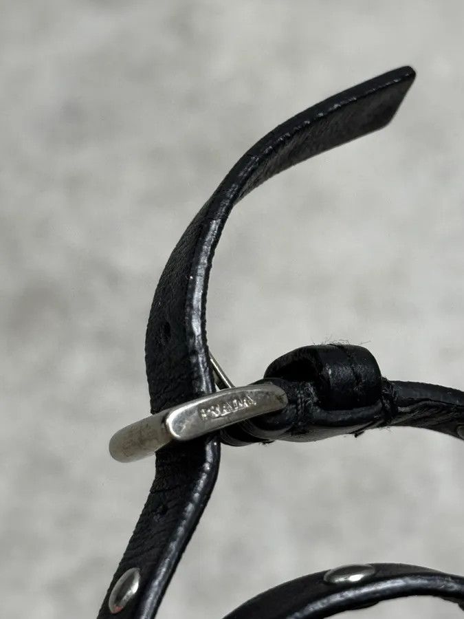 Prada Prada Black Floral Studded Leather Bracelet Size ONE SIZE - 7 Thumbnail