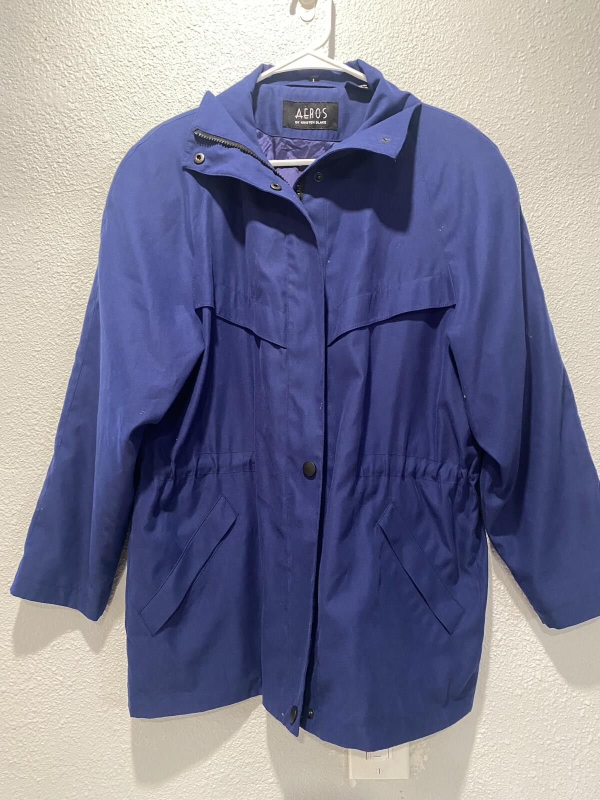 Aeropostale Aeros Blue Lightweight Jacket with Adjustable Waist Size M / US 6-8 / IT 42-44 - 2 Thumbnail