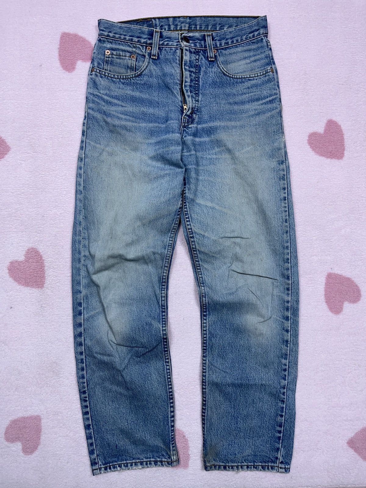 Levi's Vintage Clothing × Vintage ➕ sick distressed Levi’s 615 vintage straight blue jeans Size US 30 / EU 46 - 1 Thumbnail