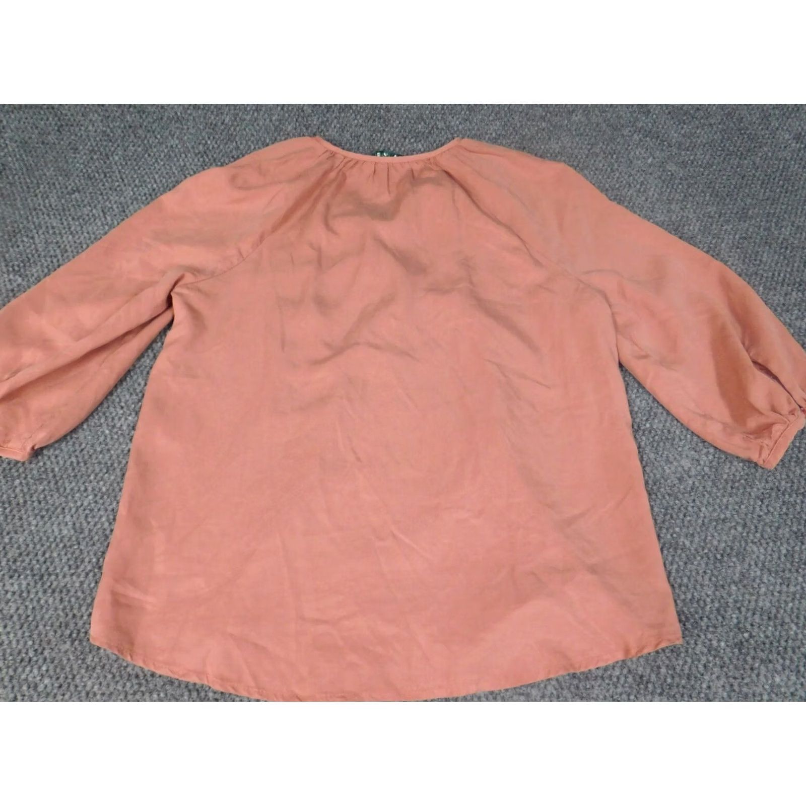Vintage Baukjen Blouse Womens 6 pink Button Down Shirt Long Sleeve Round Neck Pullover Casual Regular Size M / US 6-8 / IT 42-44 - 7 Thumbnail