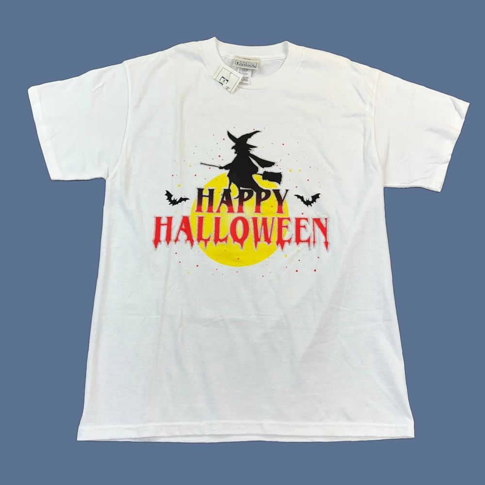 Basic Editions VINTAGE Basic Editions Shirt Women's M White Halloween Witch Deadstock Size M / US 6-8 / IT 42-44 - 1 Thumbnail
