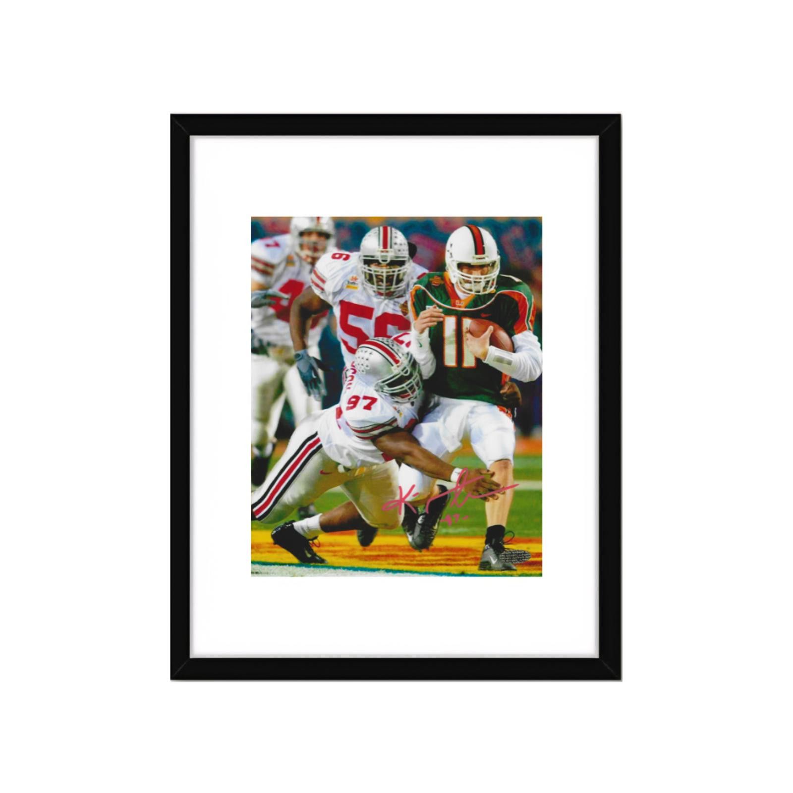 Other Kenny Peterson AUTOGRAPHED 8X10 PHOTO COA OHIO State W/Frame Size ONE SIZE - 2 Thumbnail