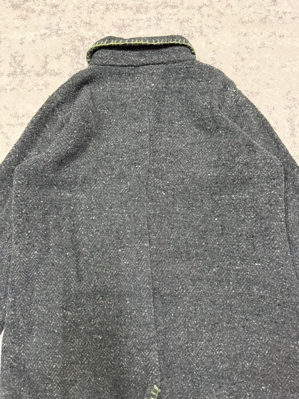 Vintage Yul Women’s Dark Gray Tweeds Coat Jacket Size S / US 4 / IT 40 - 15 Thumbnail