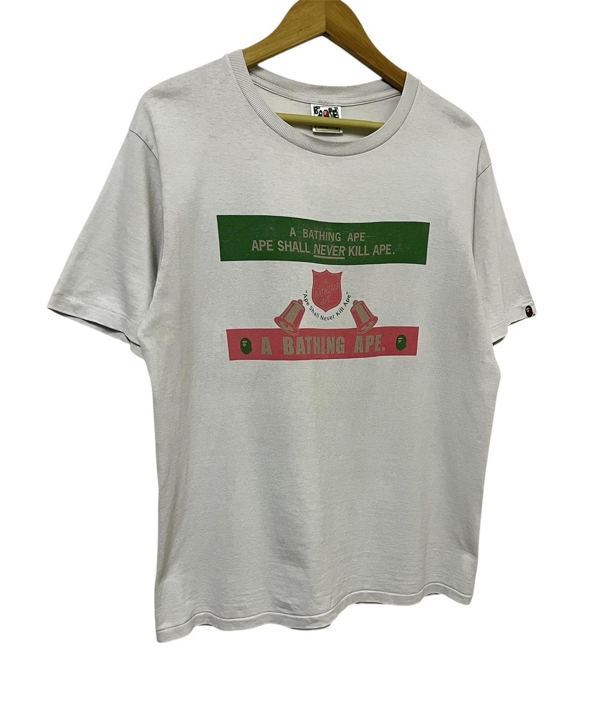 Bape A BATHING APE APE SHALL NEVER KILL APE LOGO JAPANESE TSHIRT Size US L / EU 52-54 / 3 - 2 Thumbnail
