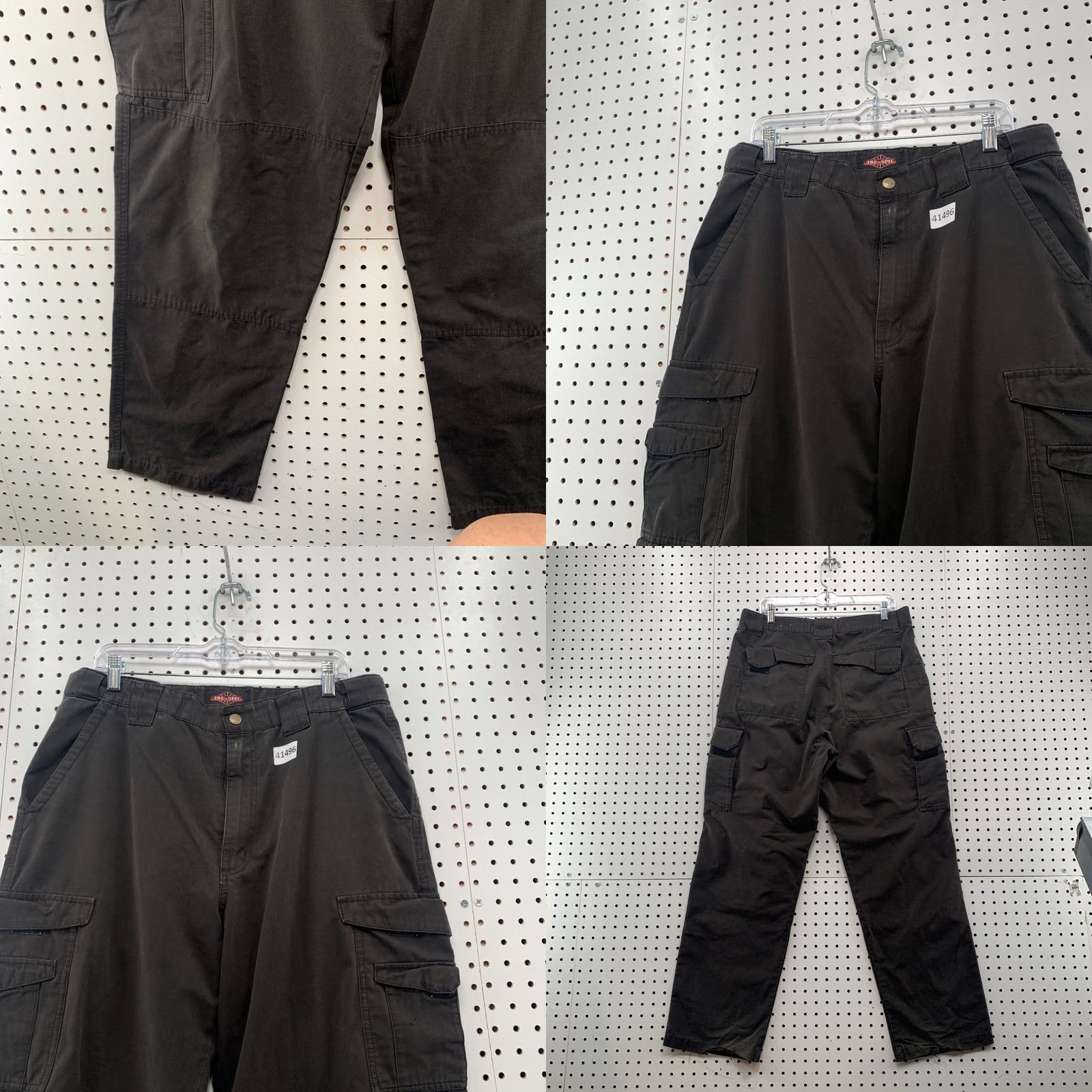 Vintage Tru Spec Cargo Pants Men 36x31 Black Utility Pockets Cargo Pants Mens 36 Inseam 31 Flat Front Canvas Size US 36 / EU 52 - 8 Thumbnail