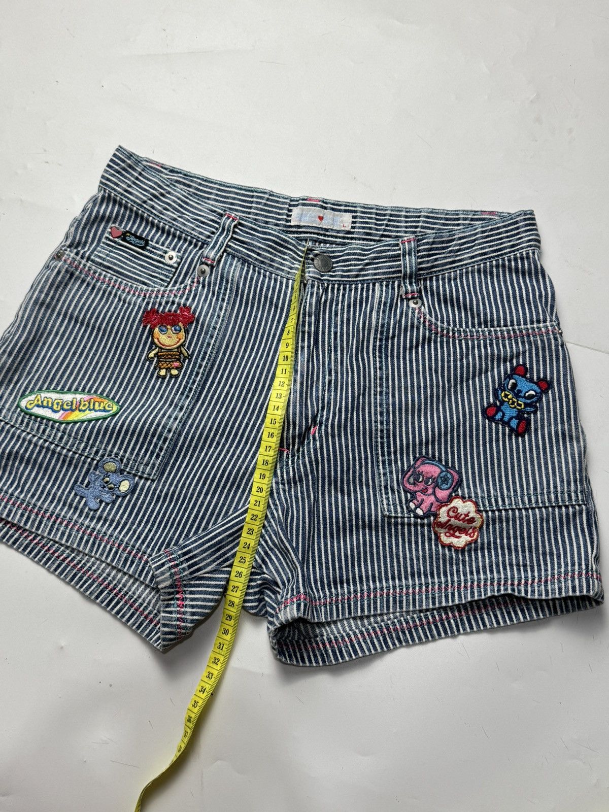 Angel Blue × Hysteric Glamour × Japanese Brand Angle Blue Y2K Hickory Pants Size 28" / US 6 / IT 42 - 6 Thumbnail