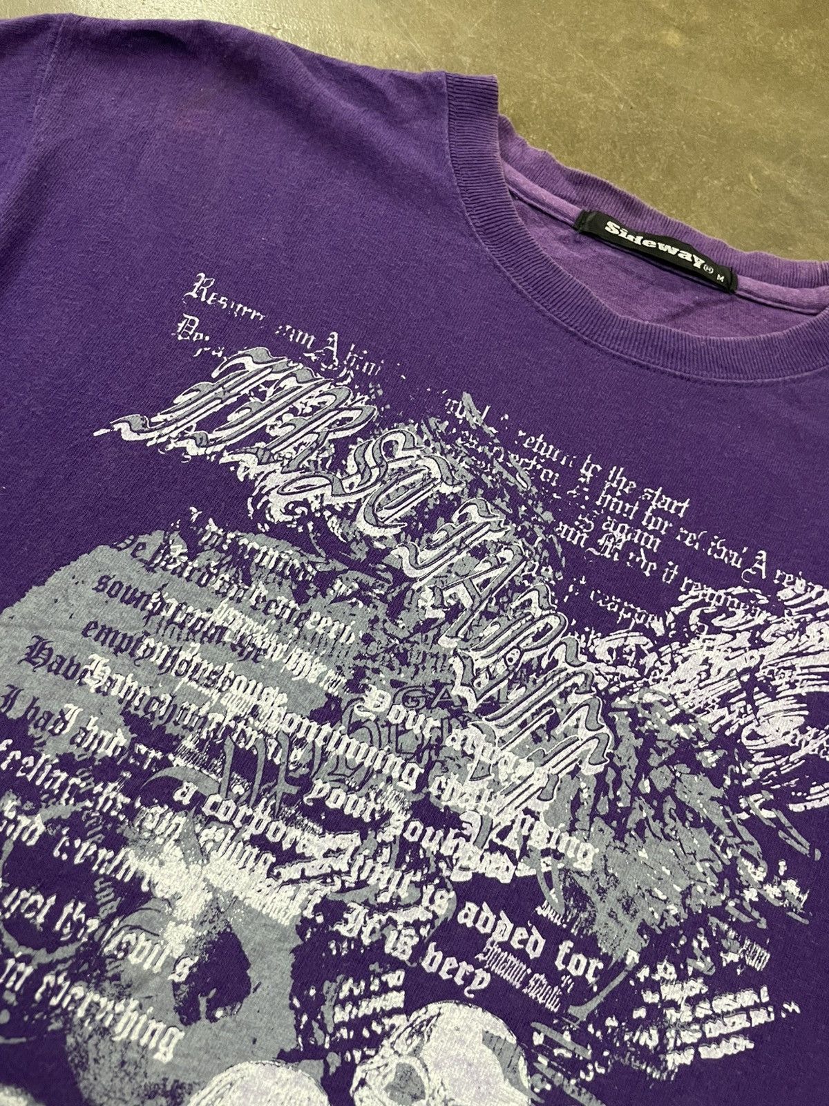 Japanese Brand Vintage Y2K Faded Sideway Wording Poem Skull Size US M / EU 48-50 / 2 - 8 Thumbnail
