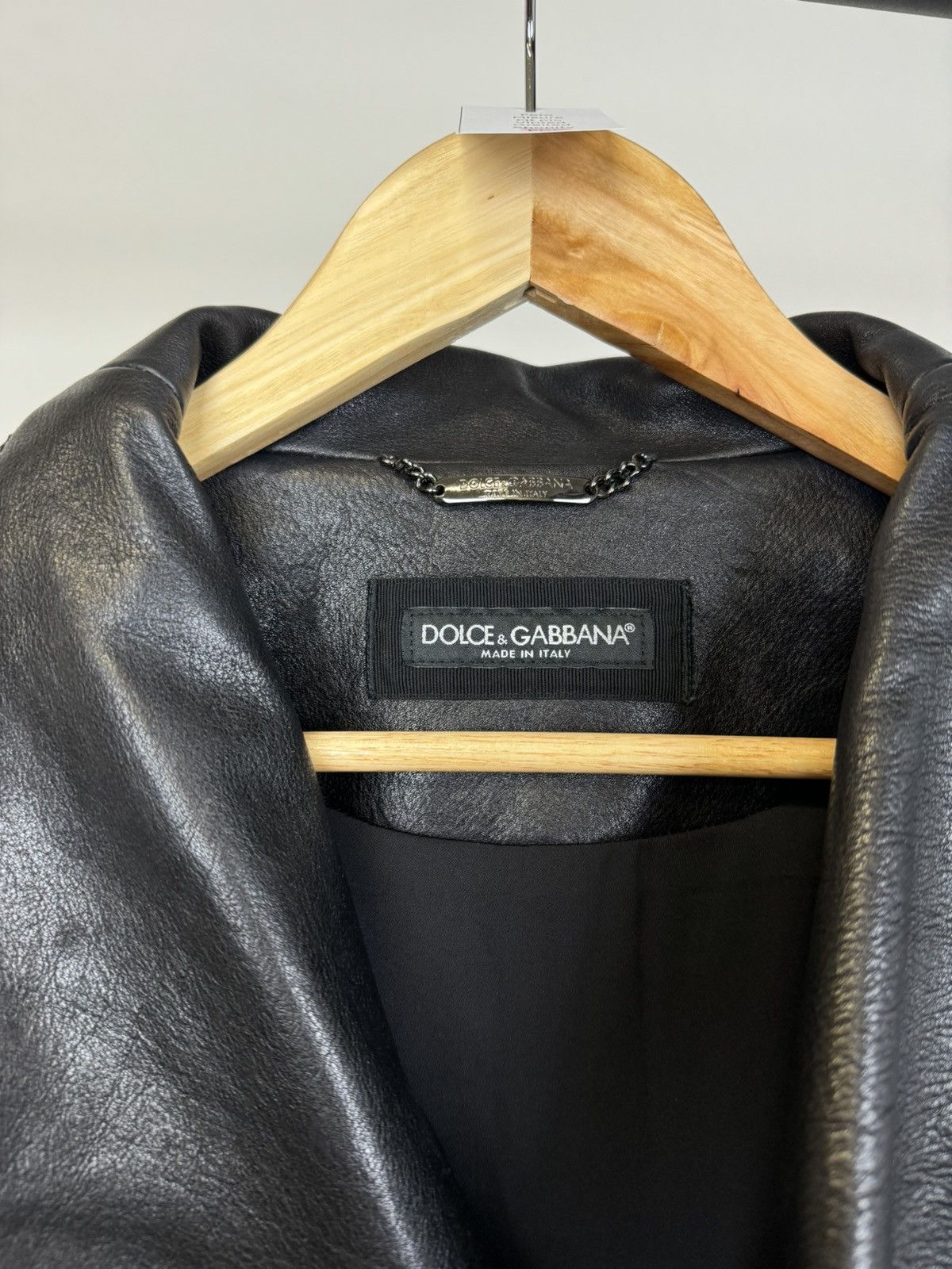 2010s Dolce & Gabbana aviator boxy bomber leather jacket