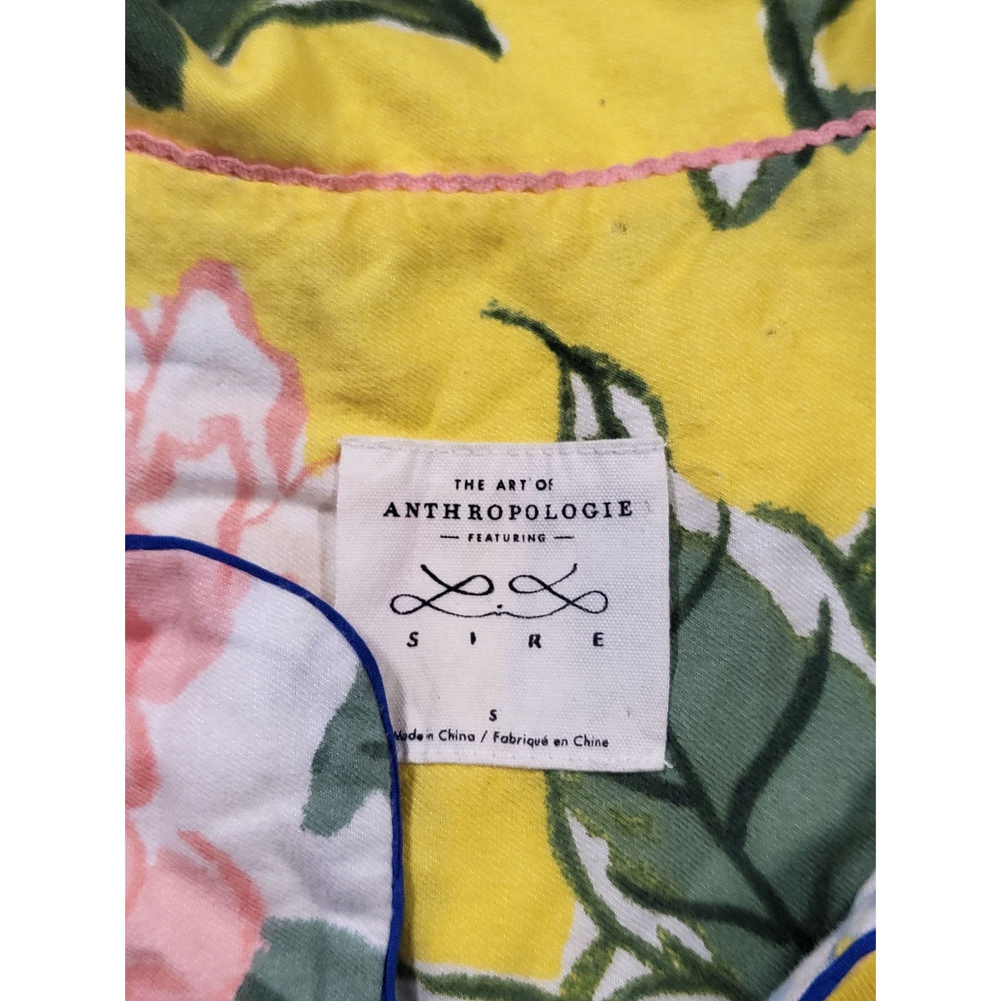 Anthropologie Anthropologie Sire Button Down Top Women Sz S Floral Multico Size S / US 4 / IT 40 - 7 Thumbnail