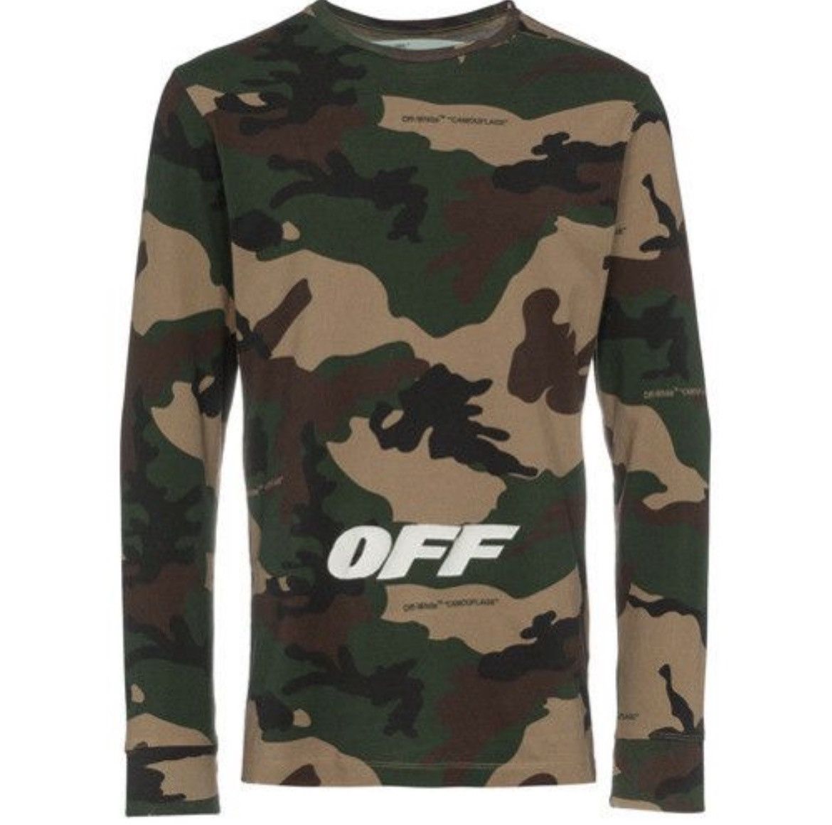 Off-White Off-White Virgil Abloh Camouflage Crewneck Sweatshirt XL Size US XL / EU 56 / 4 - 1 Thumbnail