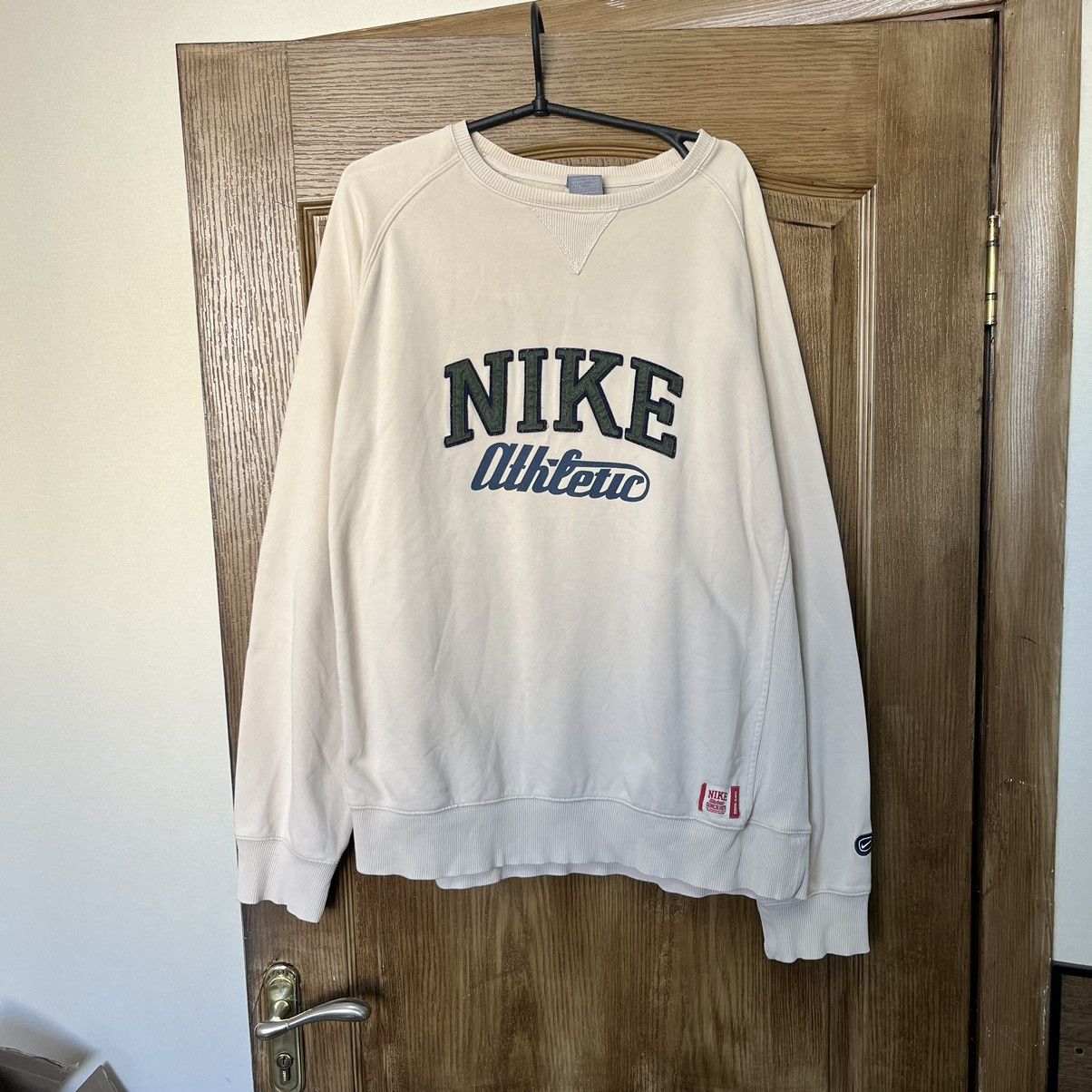 Nike Nike Athletic sweatshirt oversize beige streetwear y2k Size US L / EU 52-54 / 3 - 1 Thumbnail