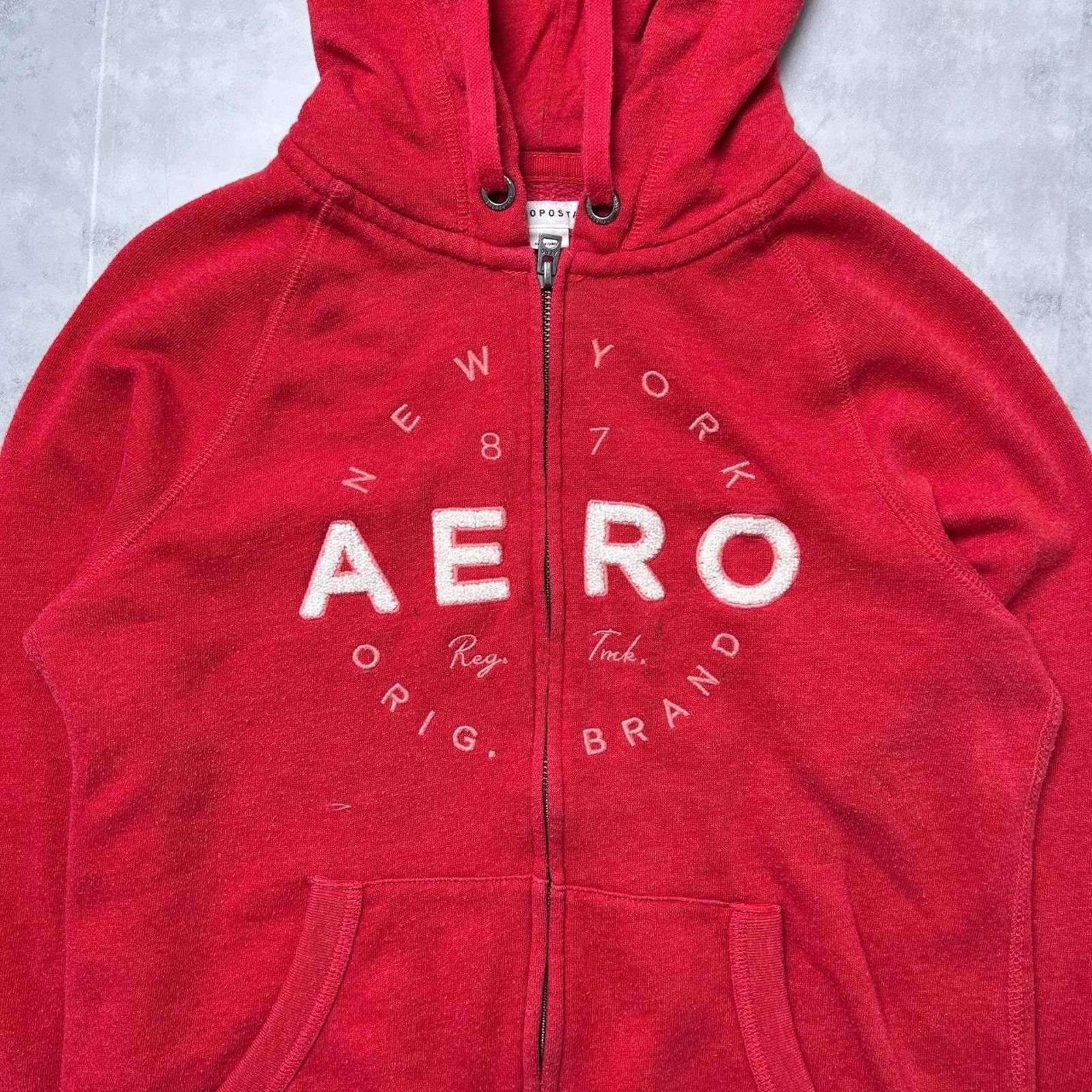 Aeropostale Y2K Aeropostale 00s Red Zip Up Jacket Size M / US 6-8 / IT 42-44 - 7 Thumbnail