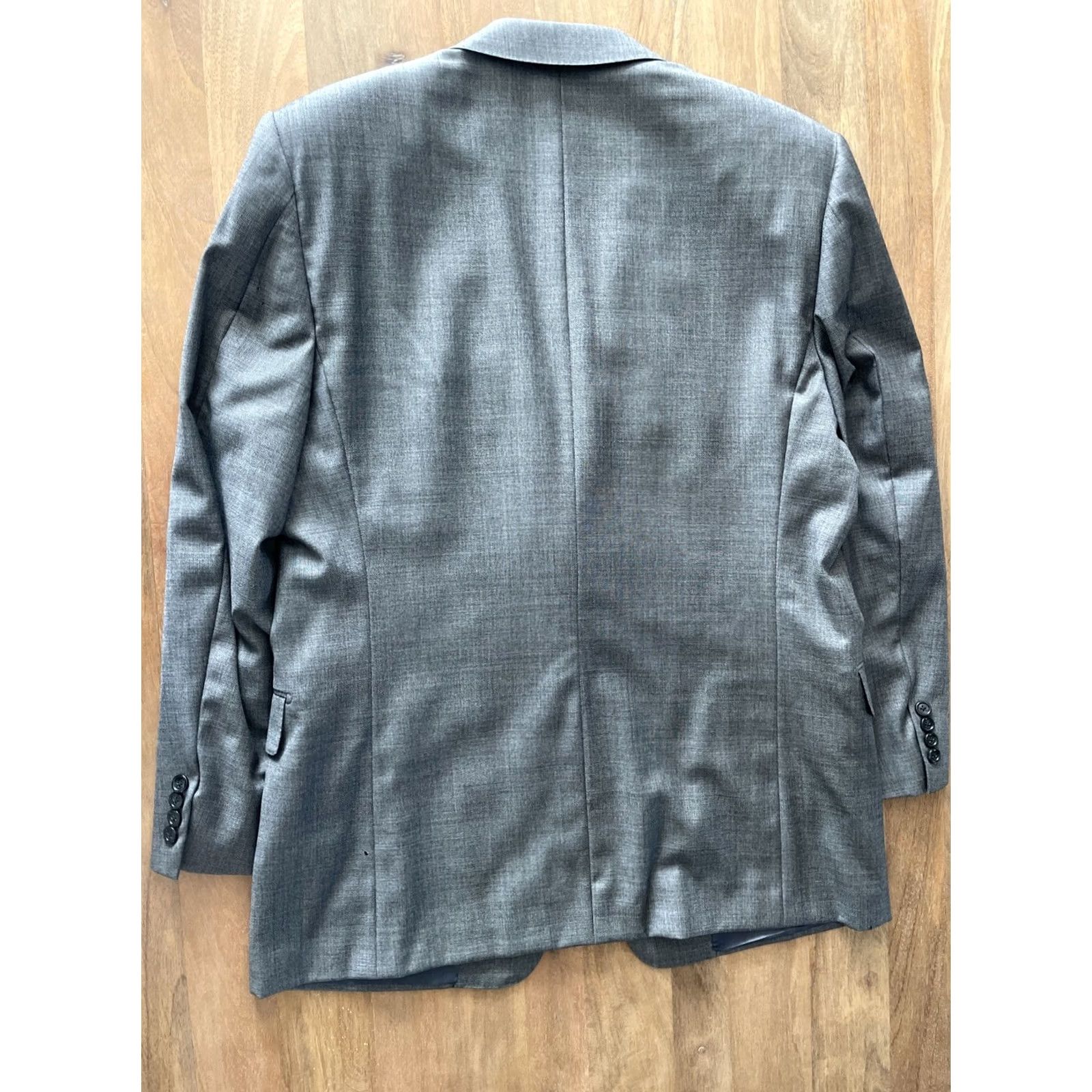 Madison Hickey Freeman Blazer Jacket Mens 42R Wool Gray Notch Lapel Single-Breasted 2-Button Regular Formal Office Vintage USA Size 42R - 2 Thumbnail