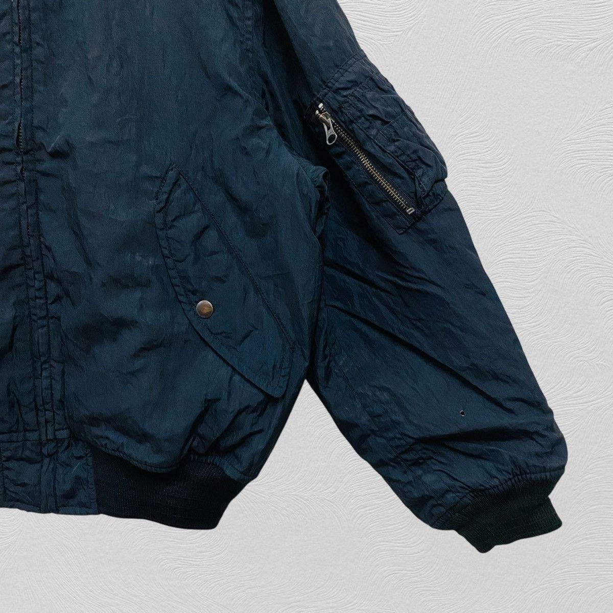 Japanese Brand Vintage 90s jun men bomber jacket spellout big logo Size US XL / EU 56 / 4 - 5 Thumbnail