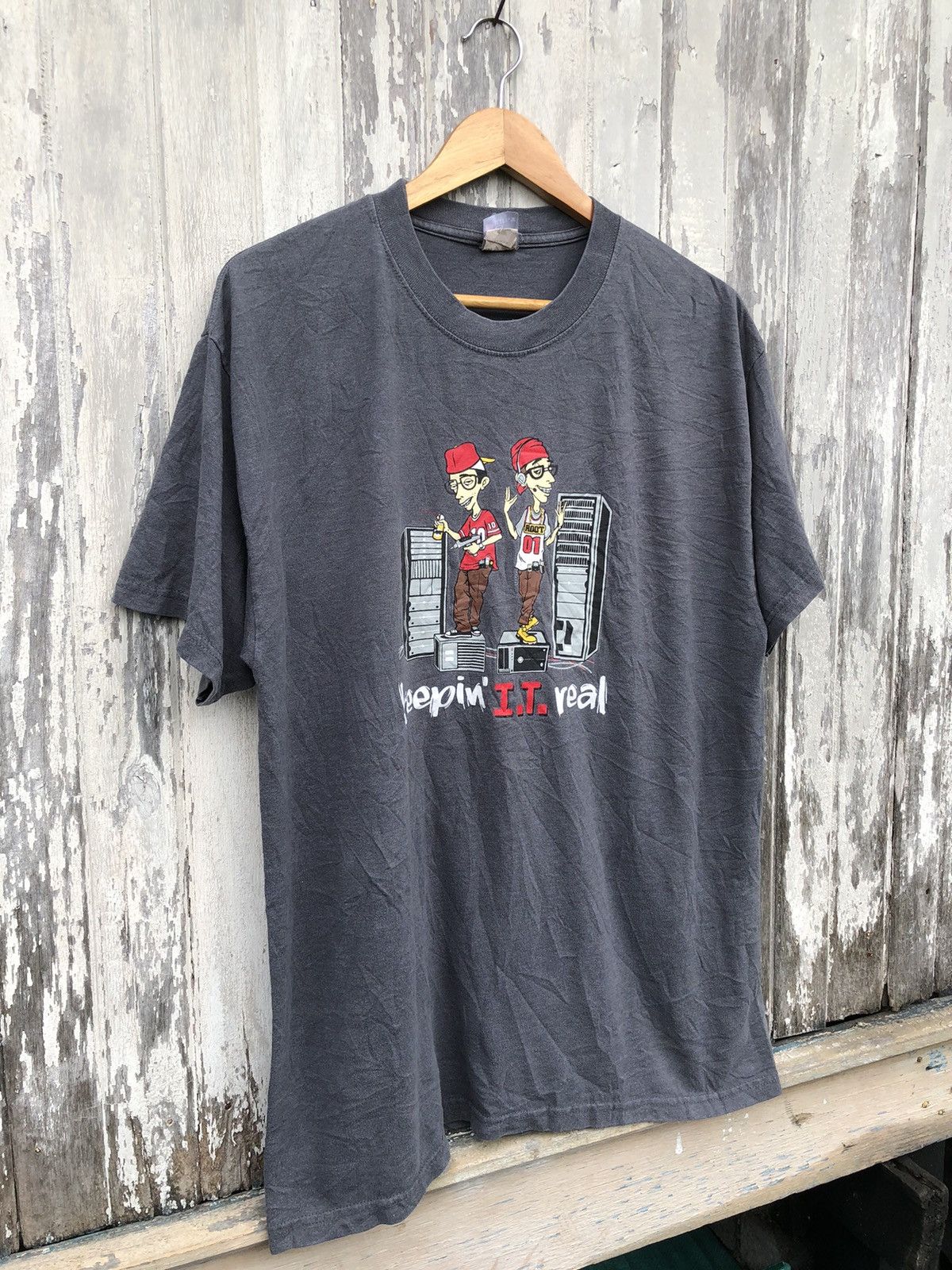 Japanese Brand × Vintage Vintage Y2K Keepin I.T Real Cartoons Tshirt Size US L / EU 52-54 / 3 - 4 Thumbnail