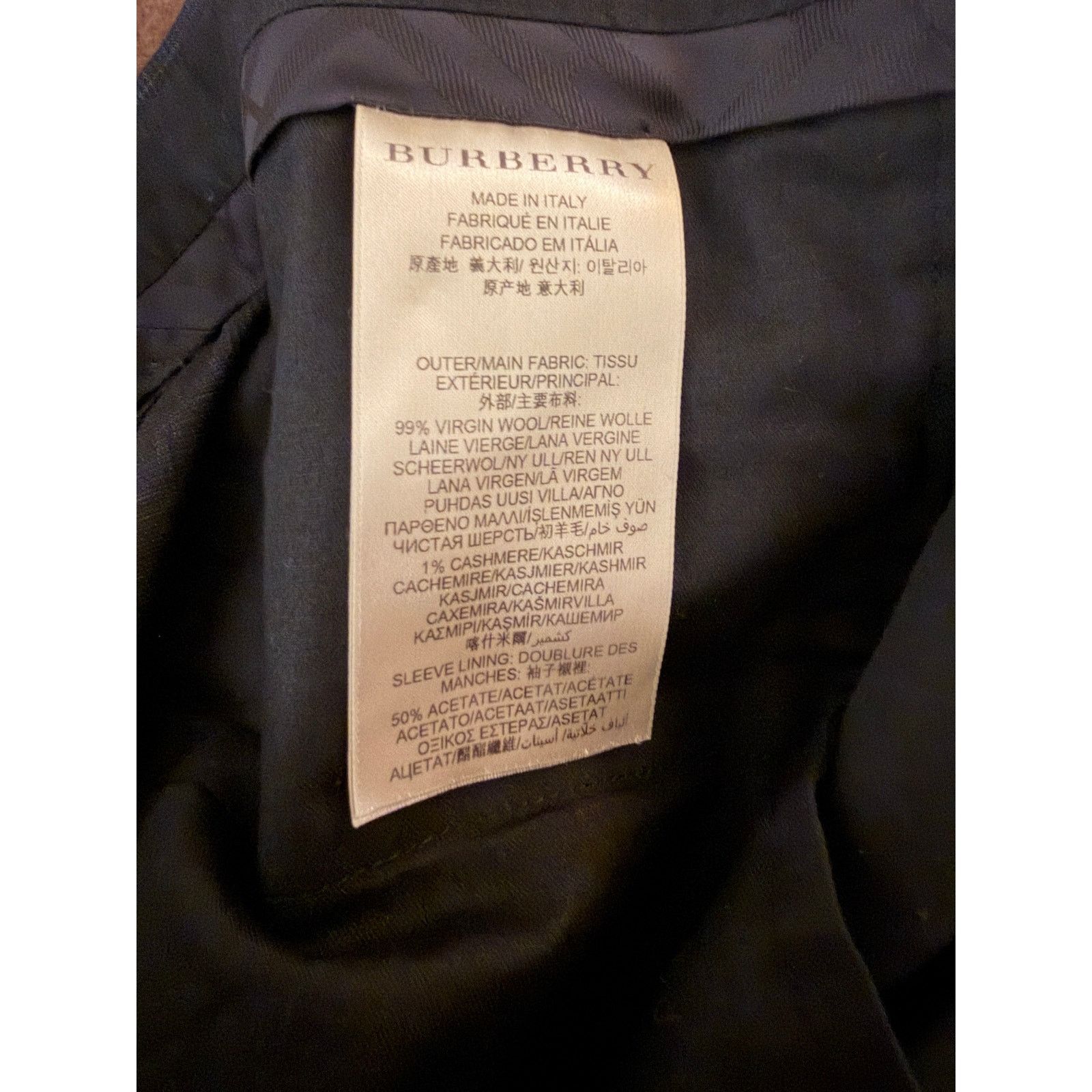 Burberry Burberry Men's Wool Charcoal Gray Full Suit Size 50R - 8 Thumbnail