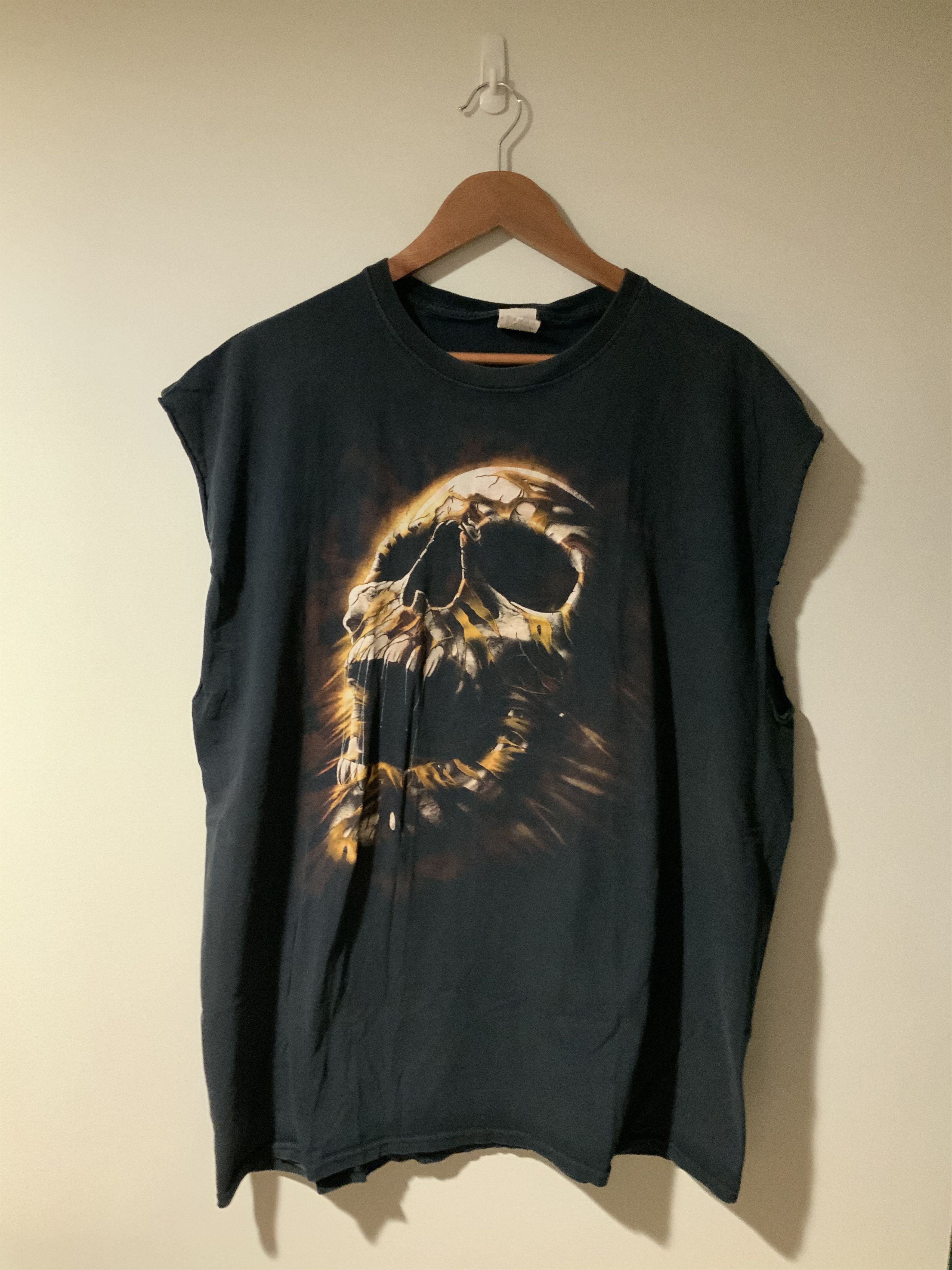 Affliction × Vintage Vintage Y2K Skull Skeleton Affliction Sleeveless T-shirt Size US XXL / EU 58 / 5 - 1 Thumbnail