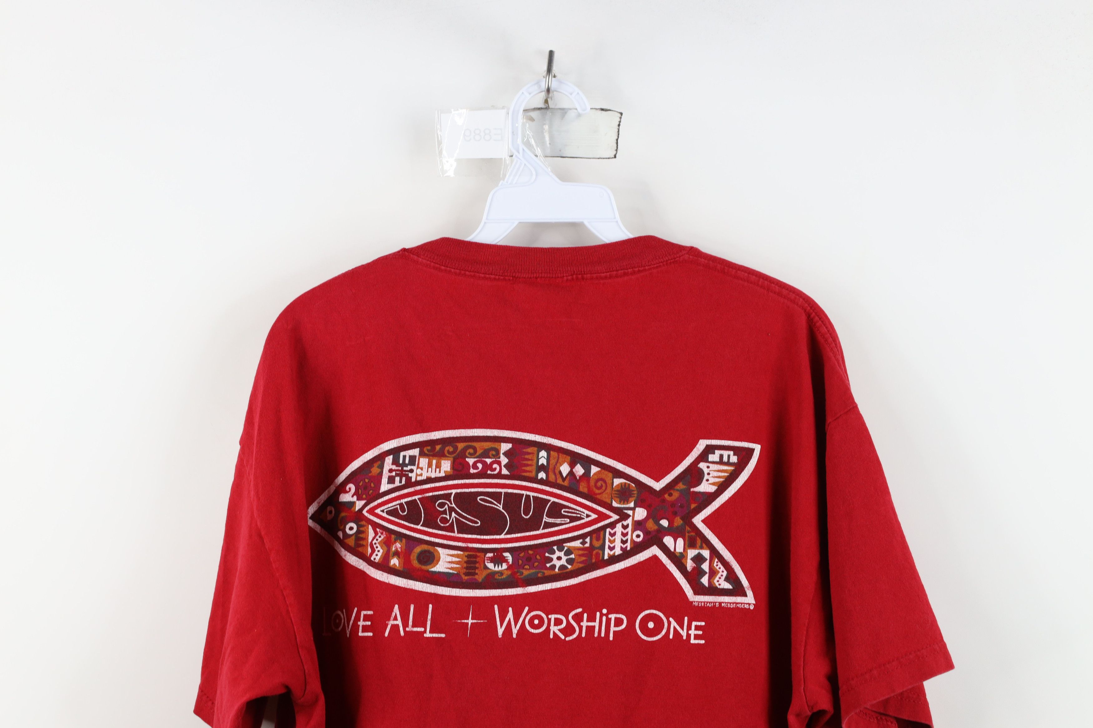 Vintage Vintage Streetwear Christian Love All Worship One T-Shirt Size US XL / EU 56 / 4 - 14 Thumbnail