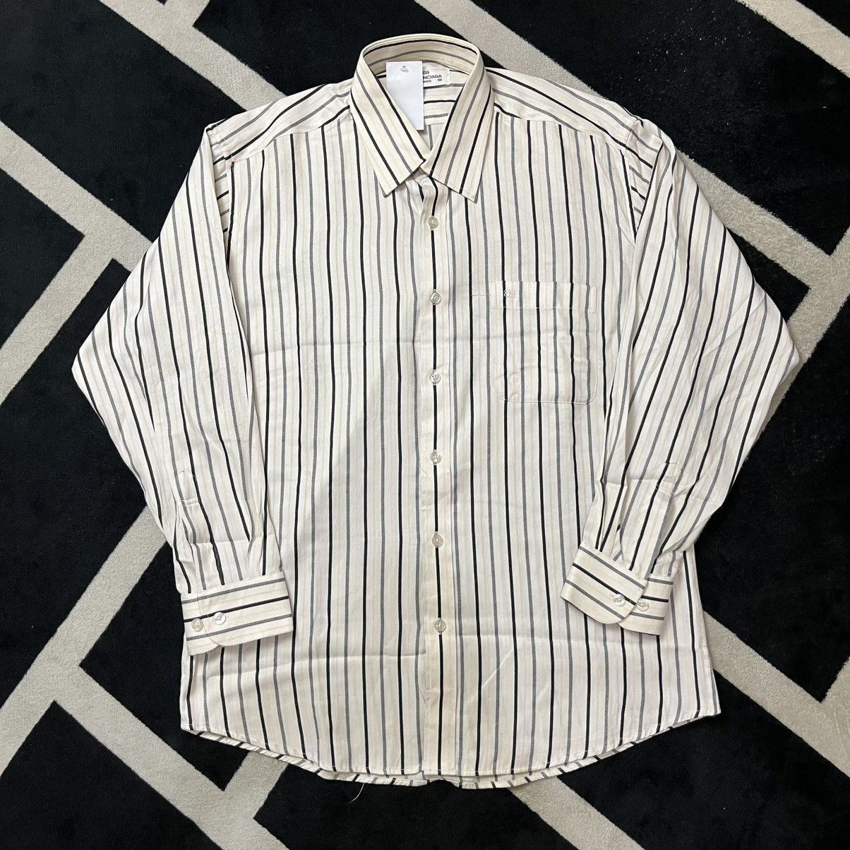 Balenciaga Balenciaga Three-color stripes button shirt Size US L / EU 52-54 / 3 - 1 Thumbnail