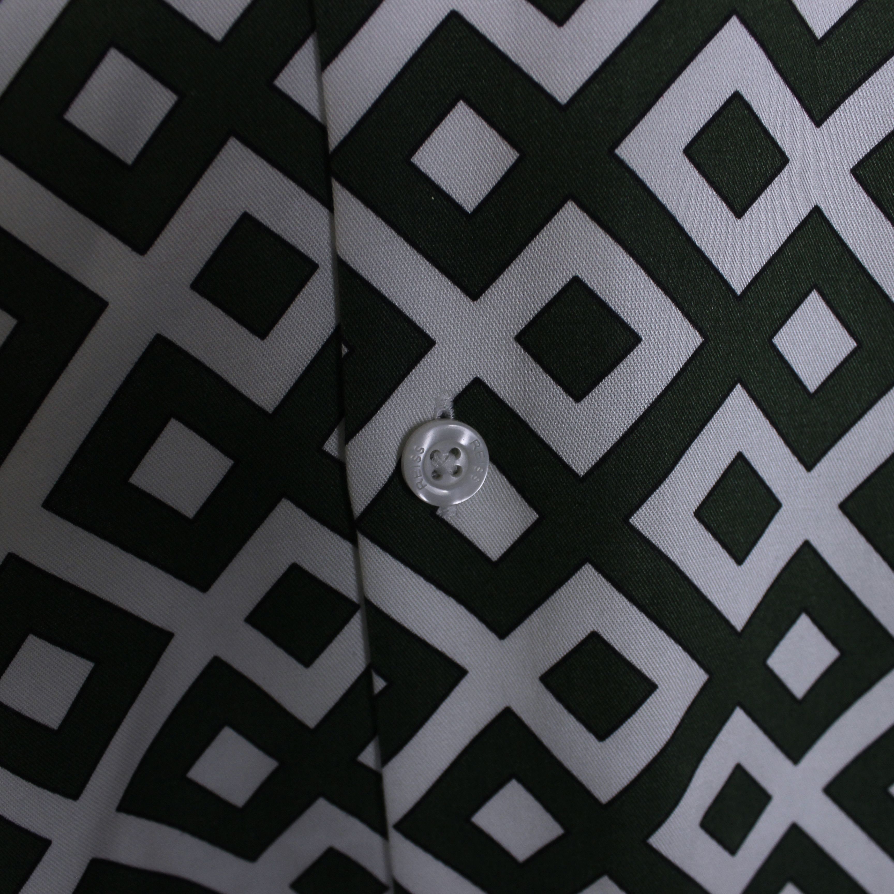 Reiss Reiss shirt Valencia Cuban Collar Geo Print Shirt M Size US M / EU 48-50 / 2 - 7 Thumbnail
