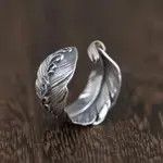 Jewelry × Sterling Silver S925 Silver Feather ring Size ONE SIZE - 2 Thumbnail