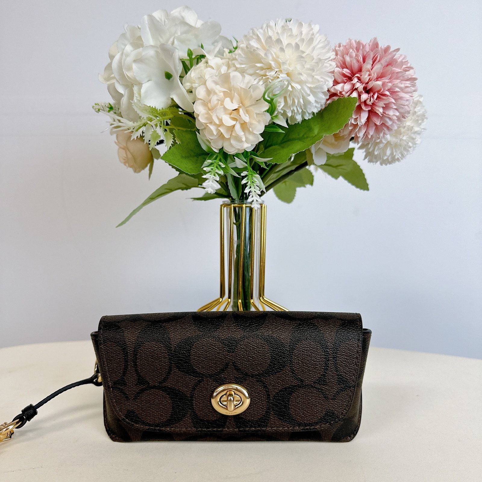 Coach Coach 73639 Sunglass Case In Signature Canvas IN Brown Size ONE SIZE - 1 Thumbnail