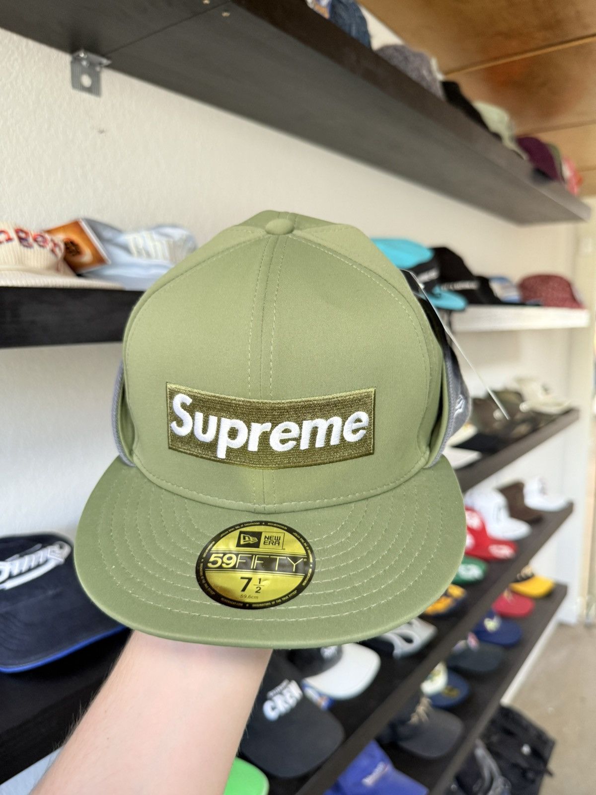 Supreme Supreme Green Fleece Hat Size ONE SIZE - 1 Thumbnail