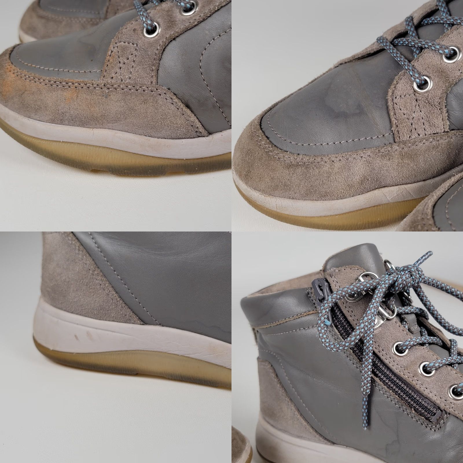 Vionic Vionic Whitley Water Repellent Gray Leather Zip Comfort Boot Women 9 Size US 7 / IT 37 - 9 Thumbnail