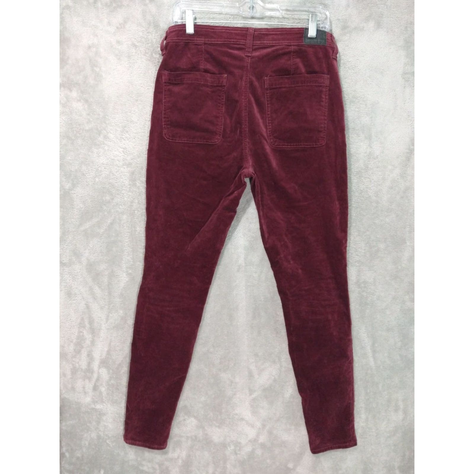 American Eagle Outfitters American Eagle Outfitters Jeans Womens 8 Red Corduroy Jegging High Rise Button Stretch Retro 90s Mens Womens Boys Girls Size 30" / US 8 / IT 44 - 2 Thumbnail