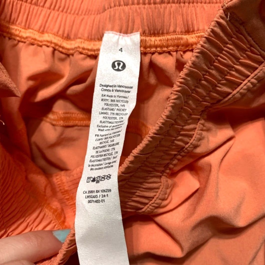 Lululemon NWT Lululemon tearaway mid-ride track pants Coral Kiss Women 4 Regular Orange Track Pants Women Size 27" / US 4 / IT 40 - 6 Thumbnail