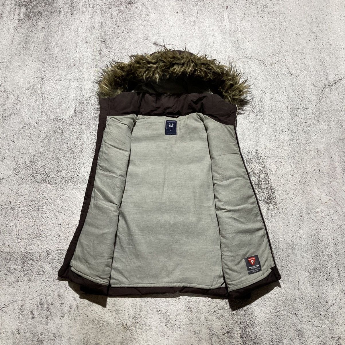 Japanese Brand 2000s Gap Gothic Punk Style Down Jacket Fur Vest Brown Size US M / EU 48-50 / 2 - 10 Thumbnail