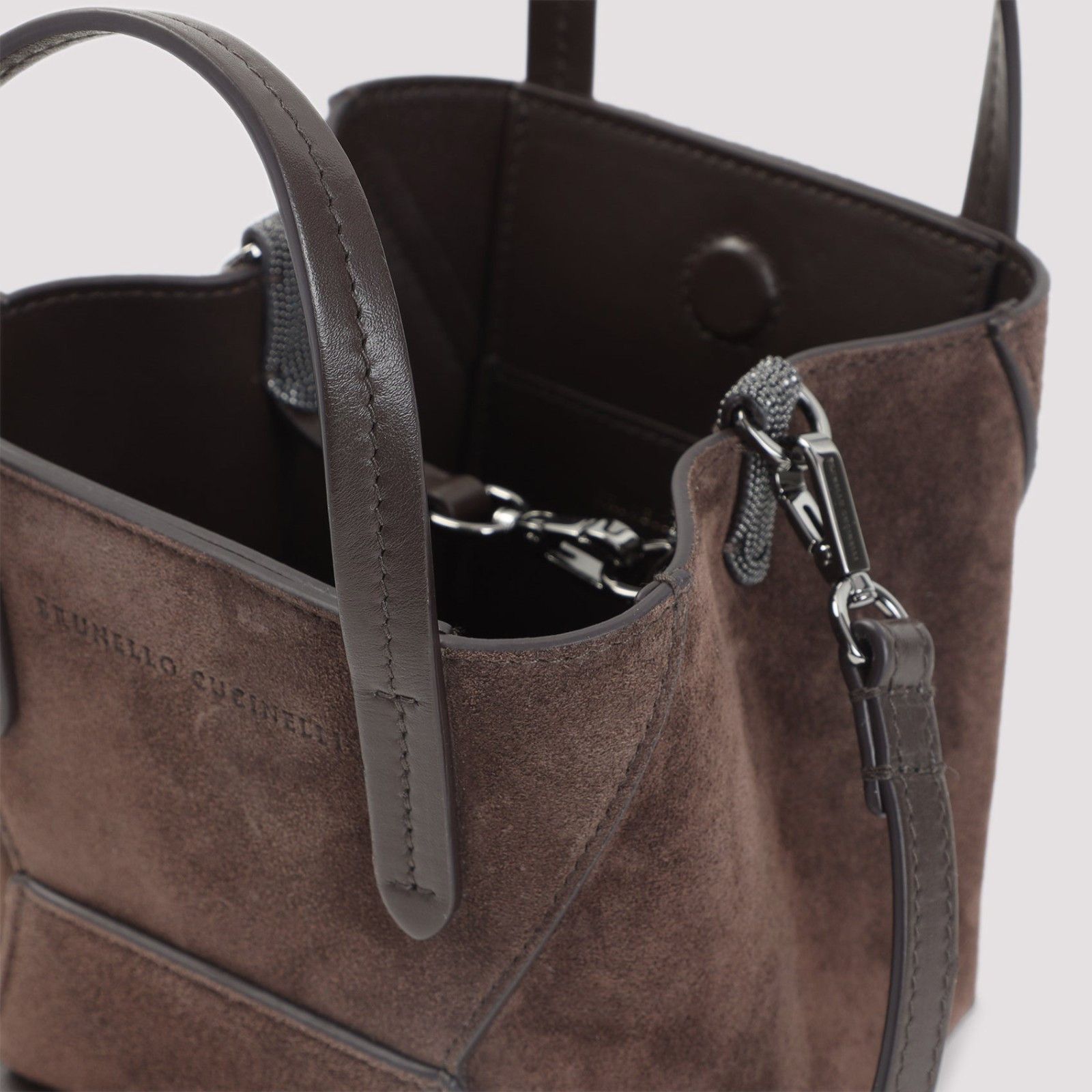 Brunello Cucinelli BRUNELLO CUCINELLI BC Duo Mini Espresso Tote Bag New & Authe Size ONE SIZE - 3 Thumbnail