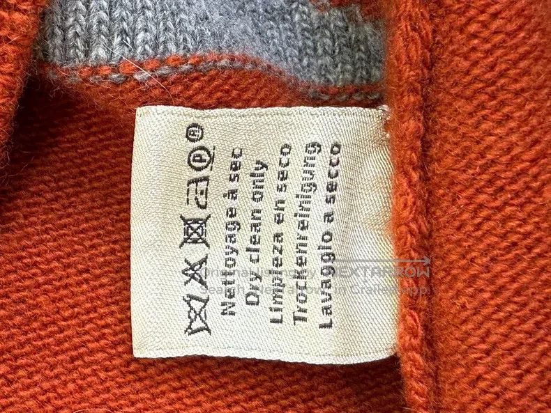 Hermes Hermes Men's Knit Sweater, Orange Patchwork Size US S / EU 44-46 / 1 - 5 Thumbnail