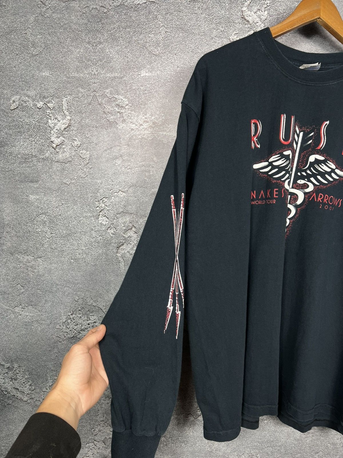 Band Tees Vintage 2007 Rush Snakes Arrows World Tour Long Sleeve Size US XL / EU 56 / 4 - 4 Thumbnail