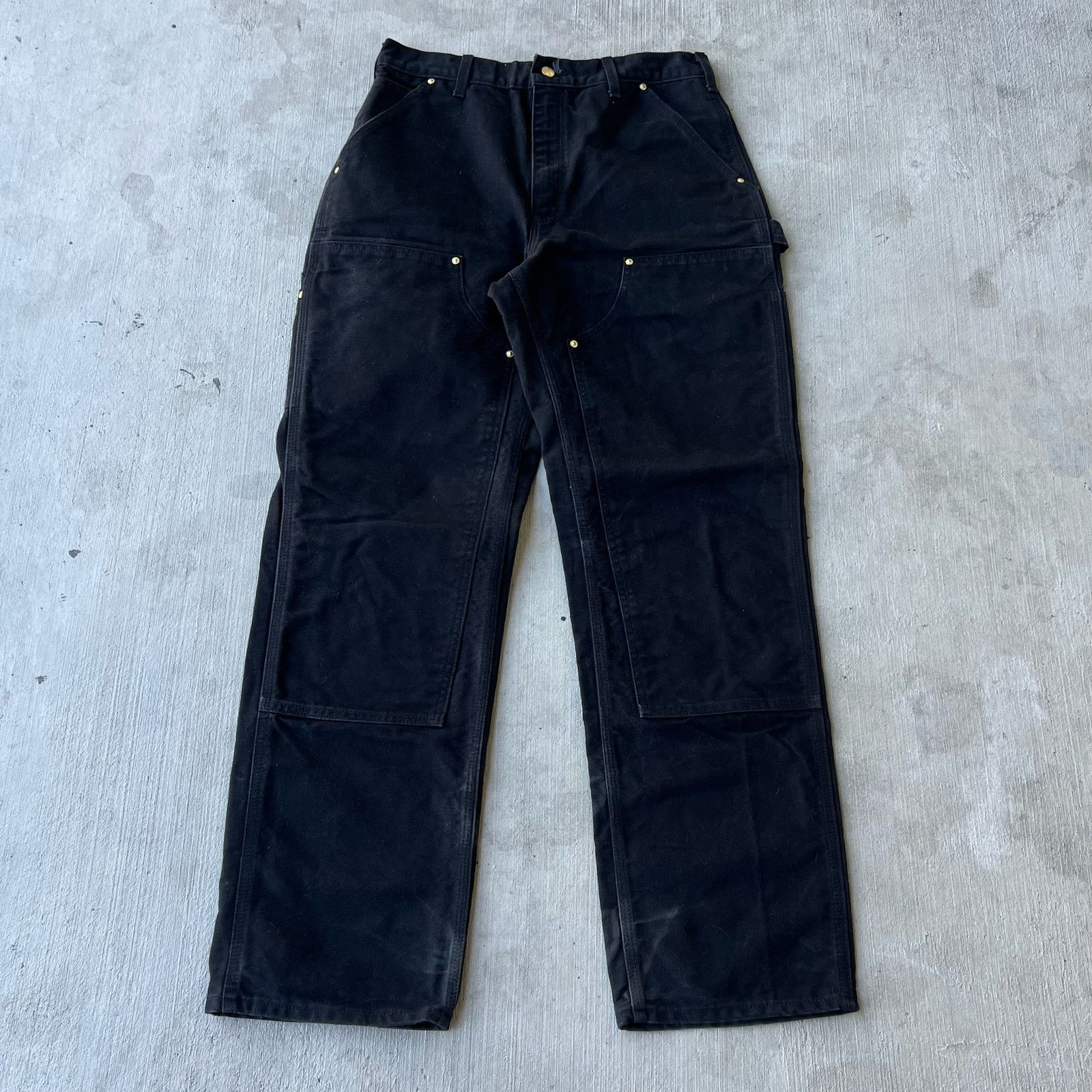 Carhartt × Vintage Carhartt black double knee work wear carpenter pants Size US 31 - 1 Thumbnail