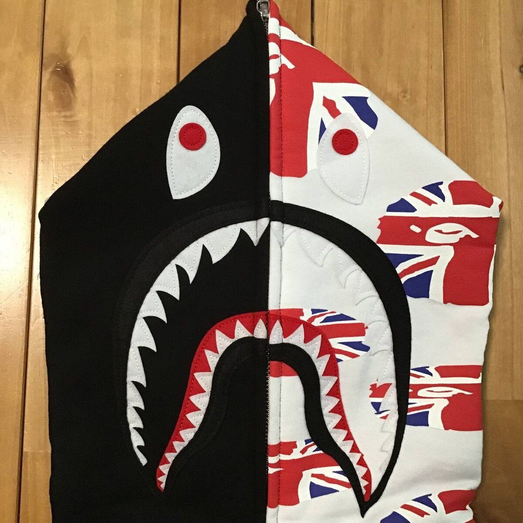 Bape 2017 BAPE UK Union Jack Shark full zip hoodie a bathing ape Size US XL / EU 56 / 4 - 4 Thumbnail