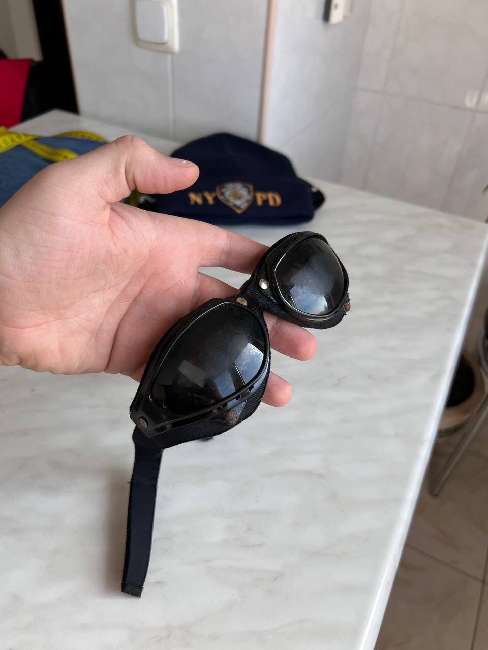 Harley Davidson × Vintage Vintage Harley Davidson Moto Bike Sunglasses Gropcore 90s Size ONE SIZE - 12 Thumbnail
