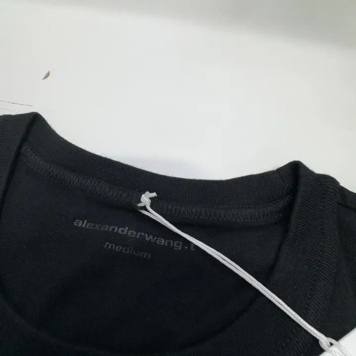 Alexander Wang Alexander Wang Black Logo Embroidered T-Shirt - Size M / US 6-8 / IT 42-44 - 2 Thumbnail