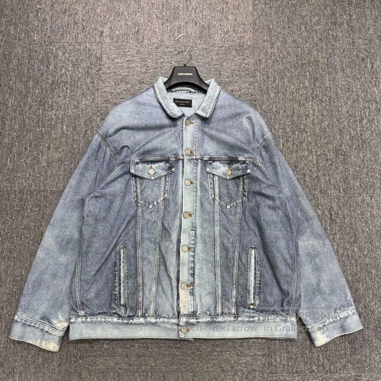 Balenciaga Balenciaga Washed Distressed Denim Jacket. Size US L / EU 52-54 / 3 - 1 Thumbnail