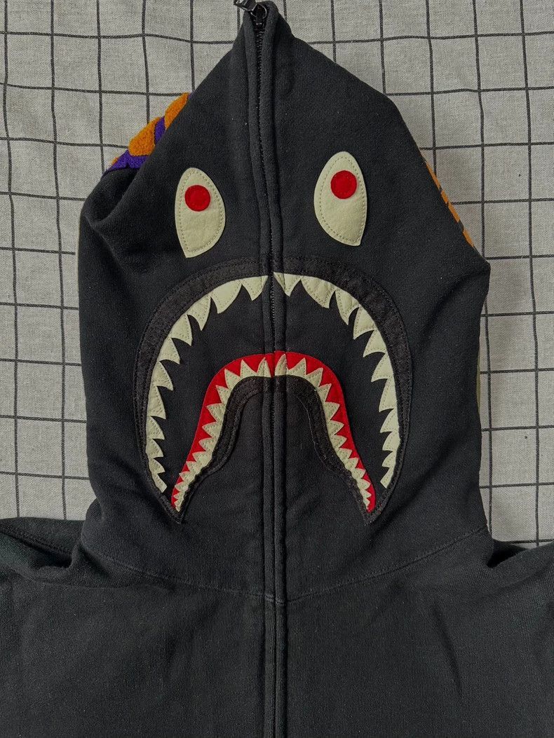 Bape Bape Black Shark Zip-Up Hoodie-2508 Size US XL / EU 56 / 4 - 3 Thumbnail