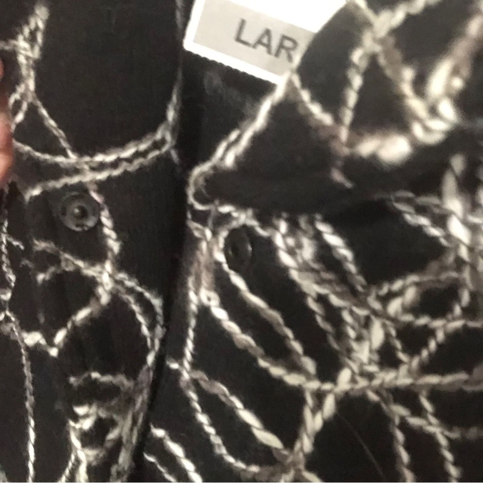 Other Tumbleweed Western Wool Soutache Black White Vest Jacket Size L / US 10 / IT 46 - 6 Thumbnail